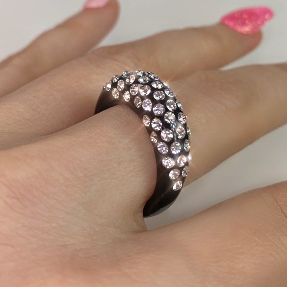 Acrylic Crystal Ring Embellished With Genuine“Crystal Stone Elements”New!